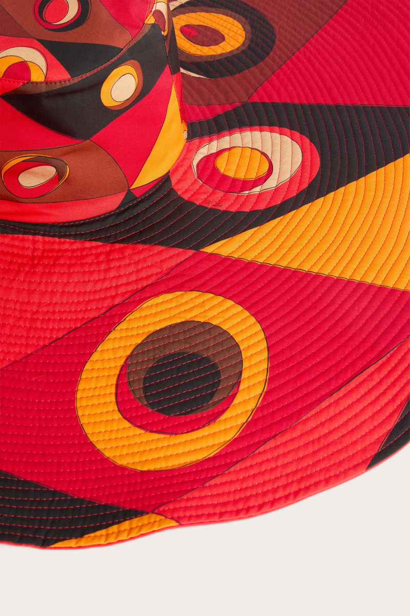 OCCHI PRINT WIDE-BRIMMED HAT 4