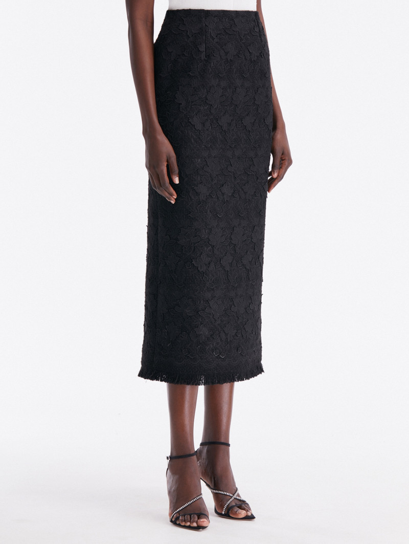 GARDENIA EMBROIDERED TWEED PENCIL SKIRT 5