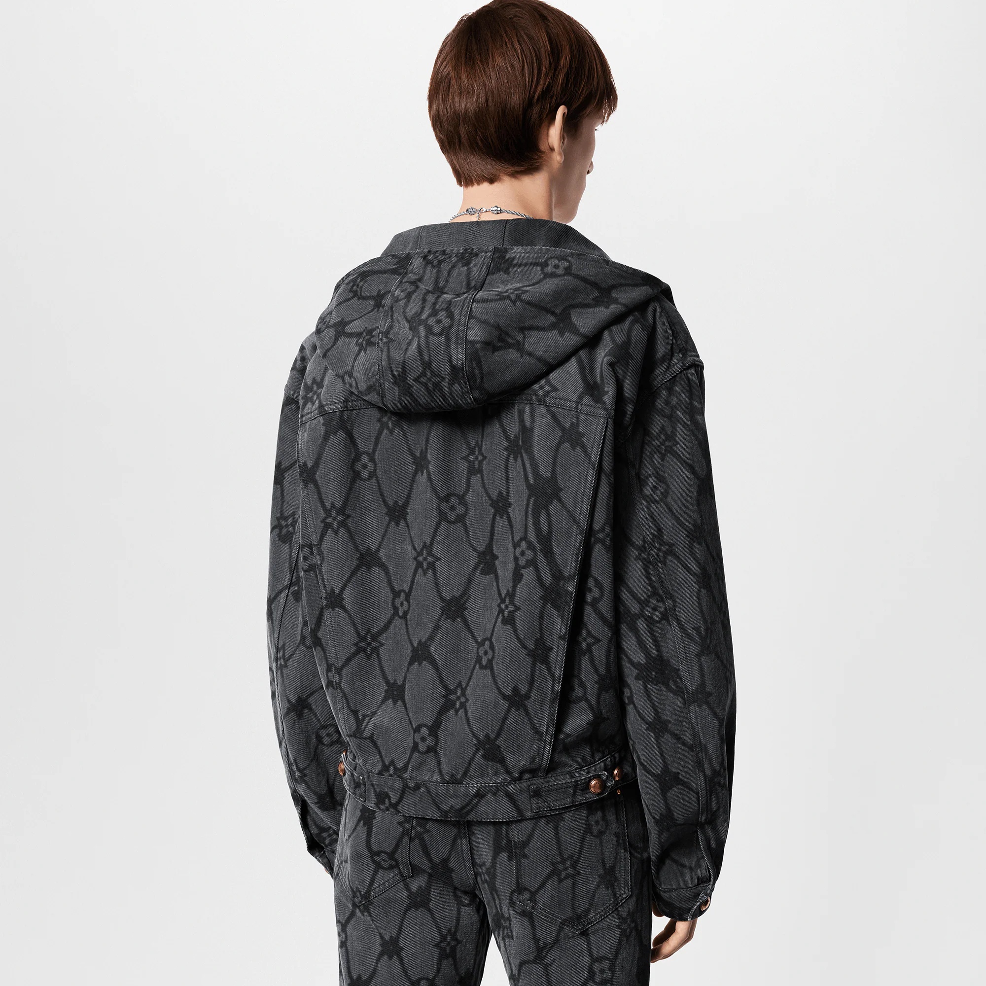 Monogram Denim Hooded Blouson - 5