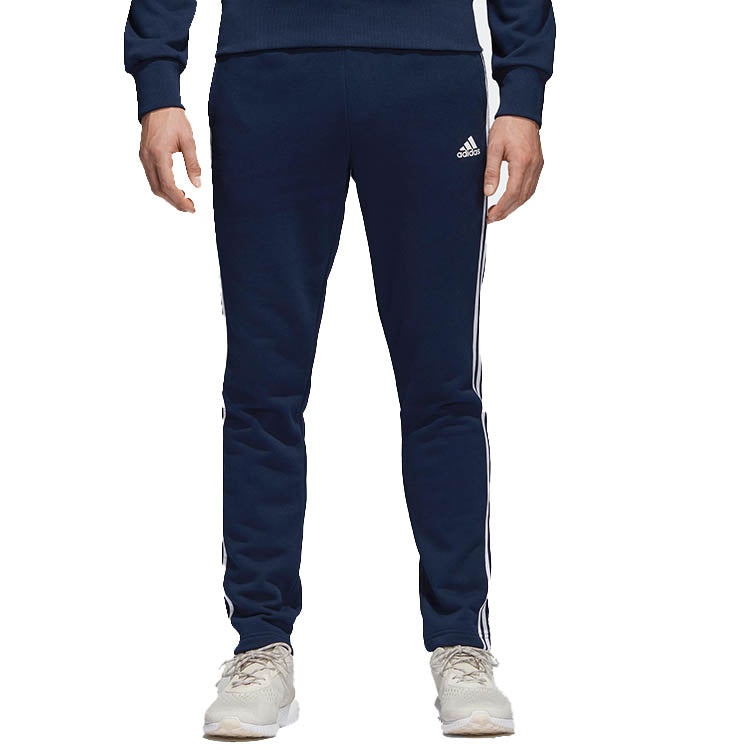 adidas 2019 Ess 3S S Pnt Ft Knit Long Pants Dark Blue CW3883 - 3