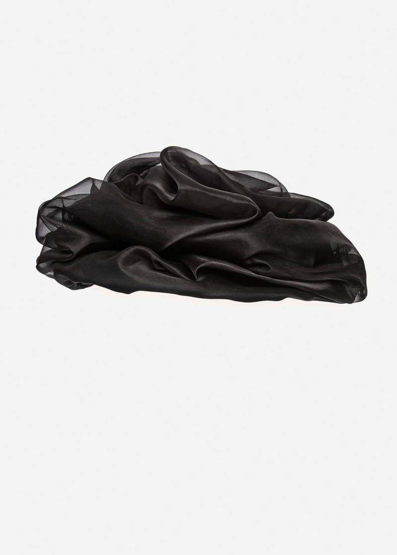 MAGDA BUTRYM Oversized organza draped hat in black outlook