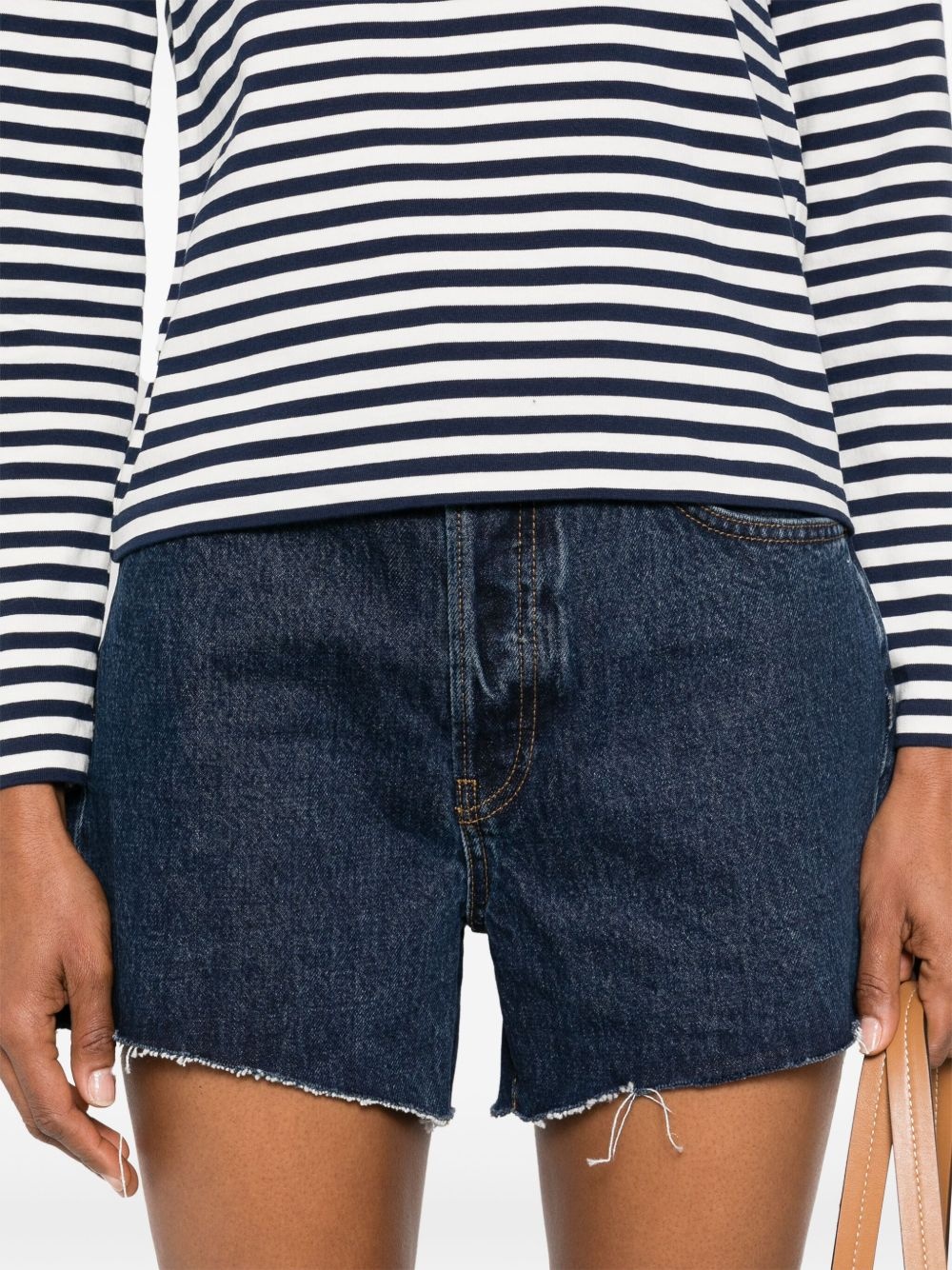 90s Low Slung denim shorts - 5