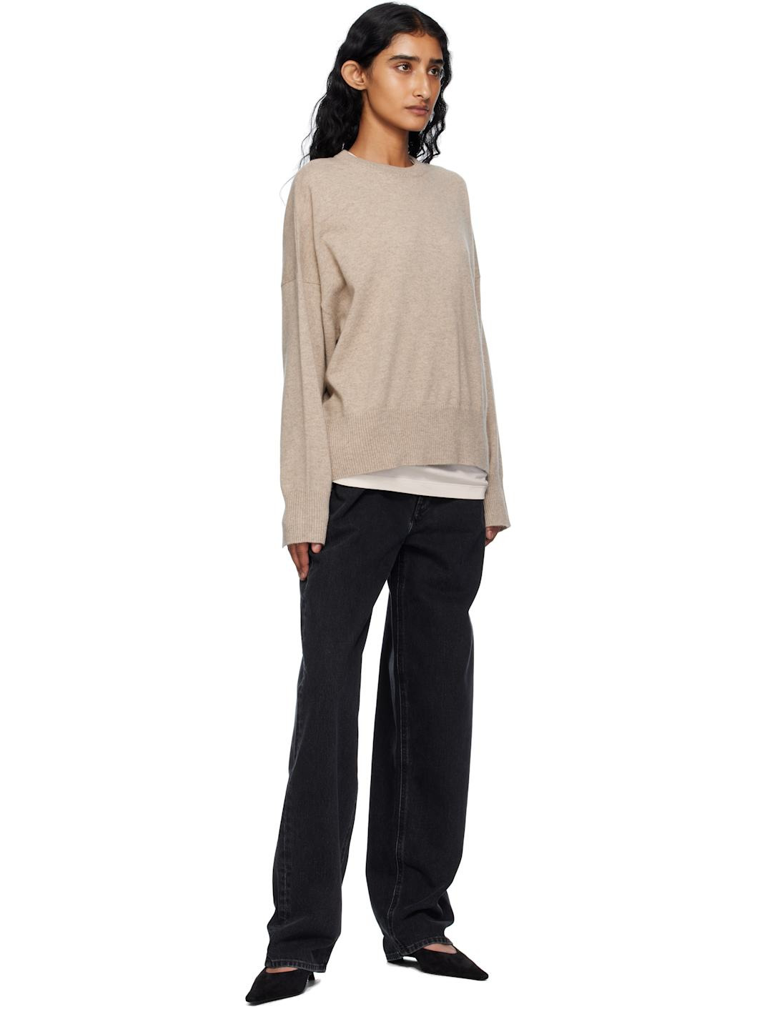 Beige Anaa LDS Cashmere Sweater - 4