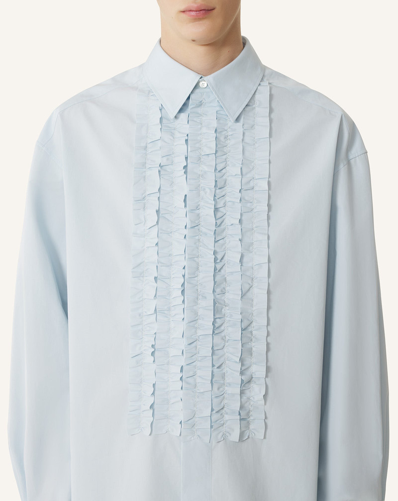 COTTON POPLIN BIB FRONT SHIRT 5