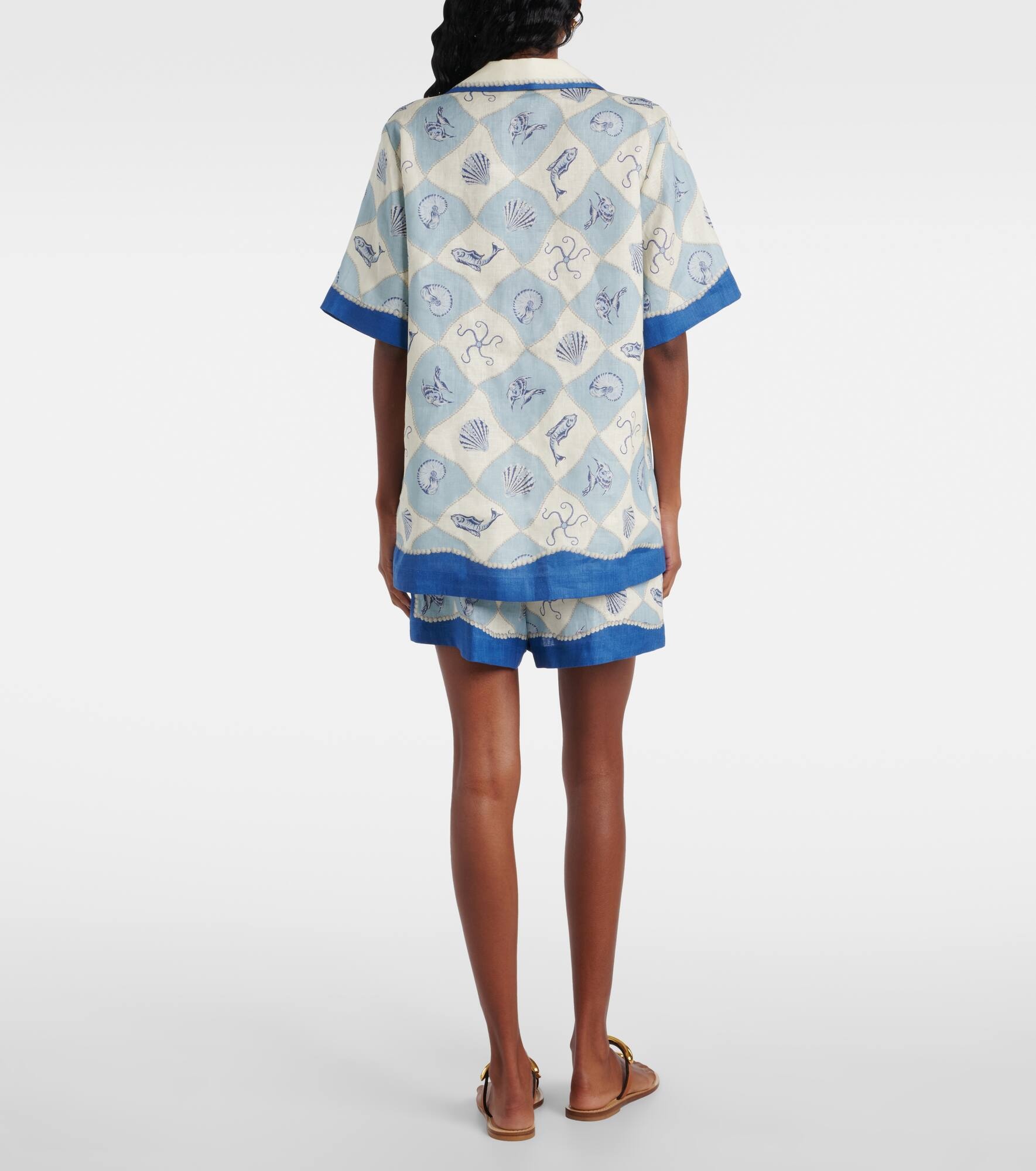 Printed linen shirt - 3