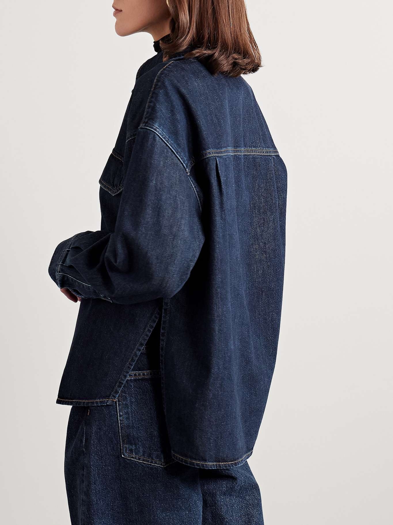 Gwen Slice denim shirt Dark denim - 3