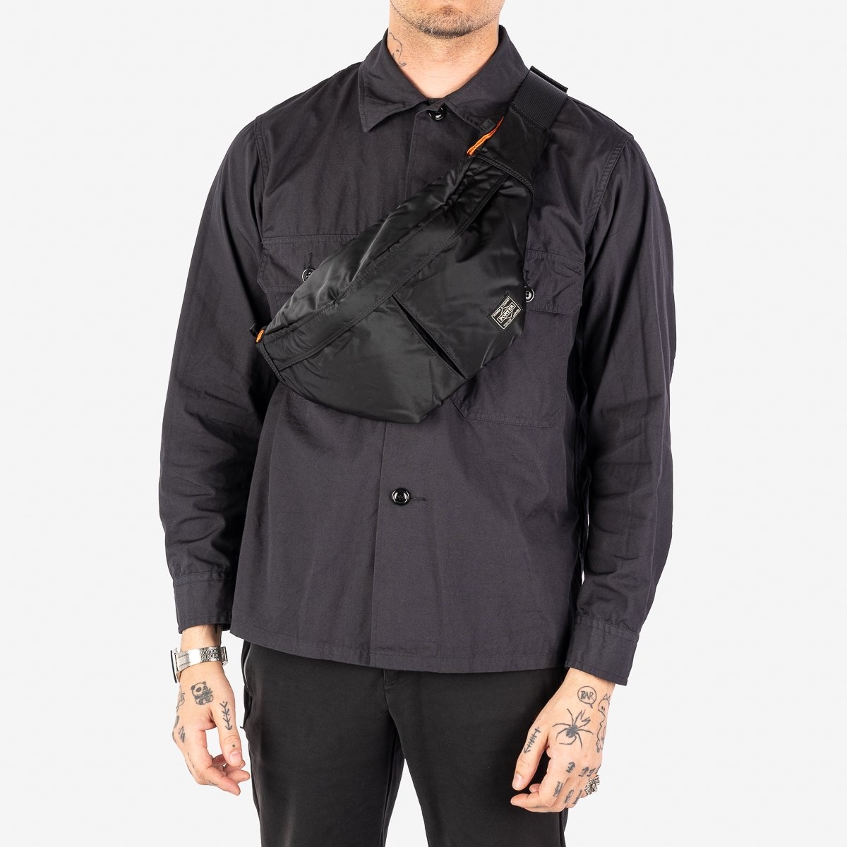 POR-WST-BLK Porter - Yoshida & Co. - Tanker Waist Bag (L) - Black - 2