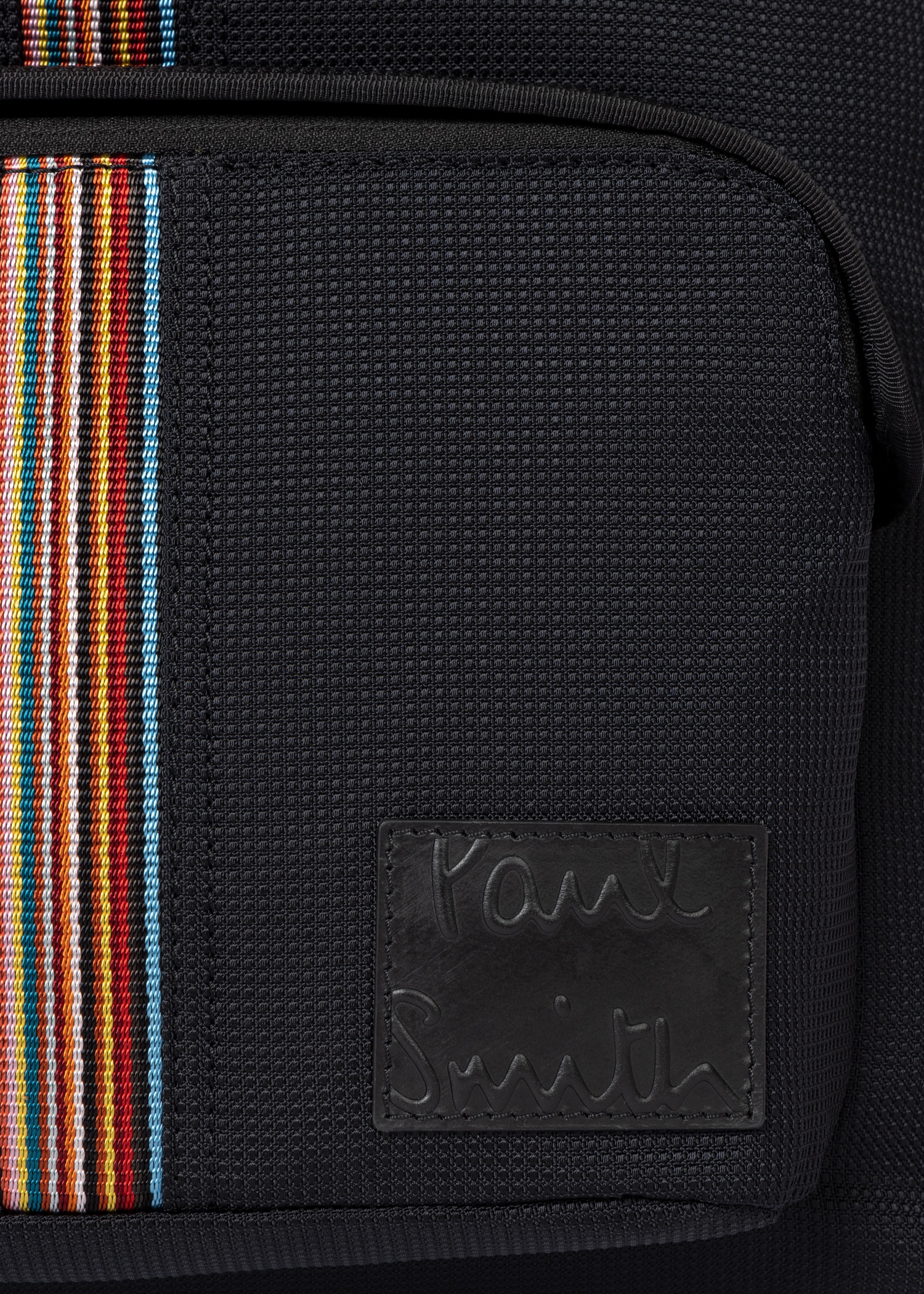 Black 'Signature Stripe' Backpack - 2