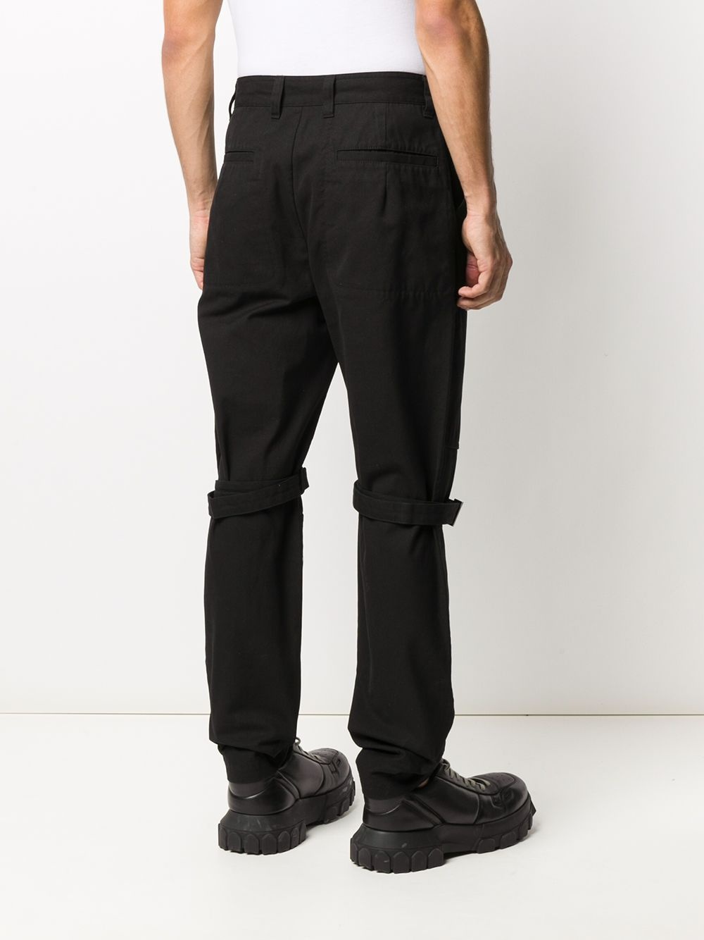 zipped detail cargo trousers - 5
