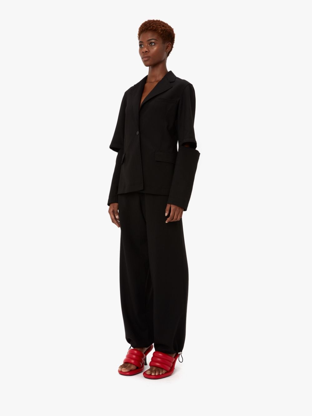 cut-out sleeve blazer - 3