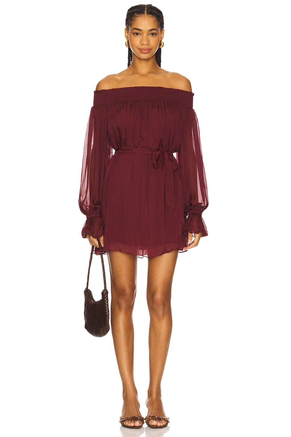 Smocked Mini Dress - 1