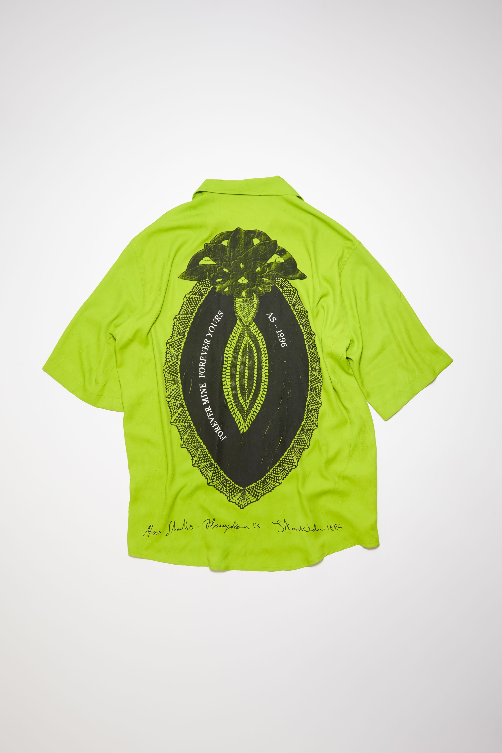 Printed button-up shirt - Lime green - 6