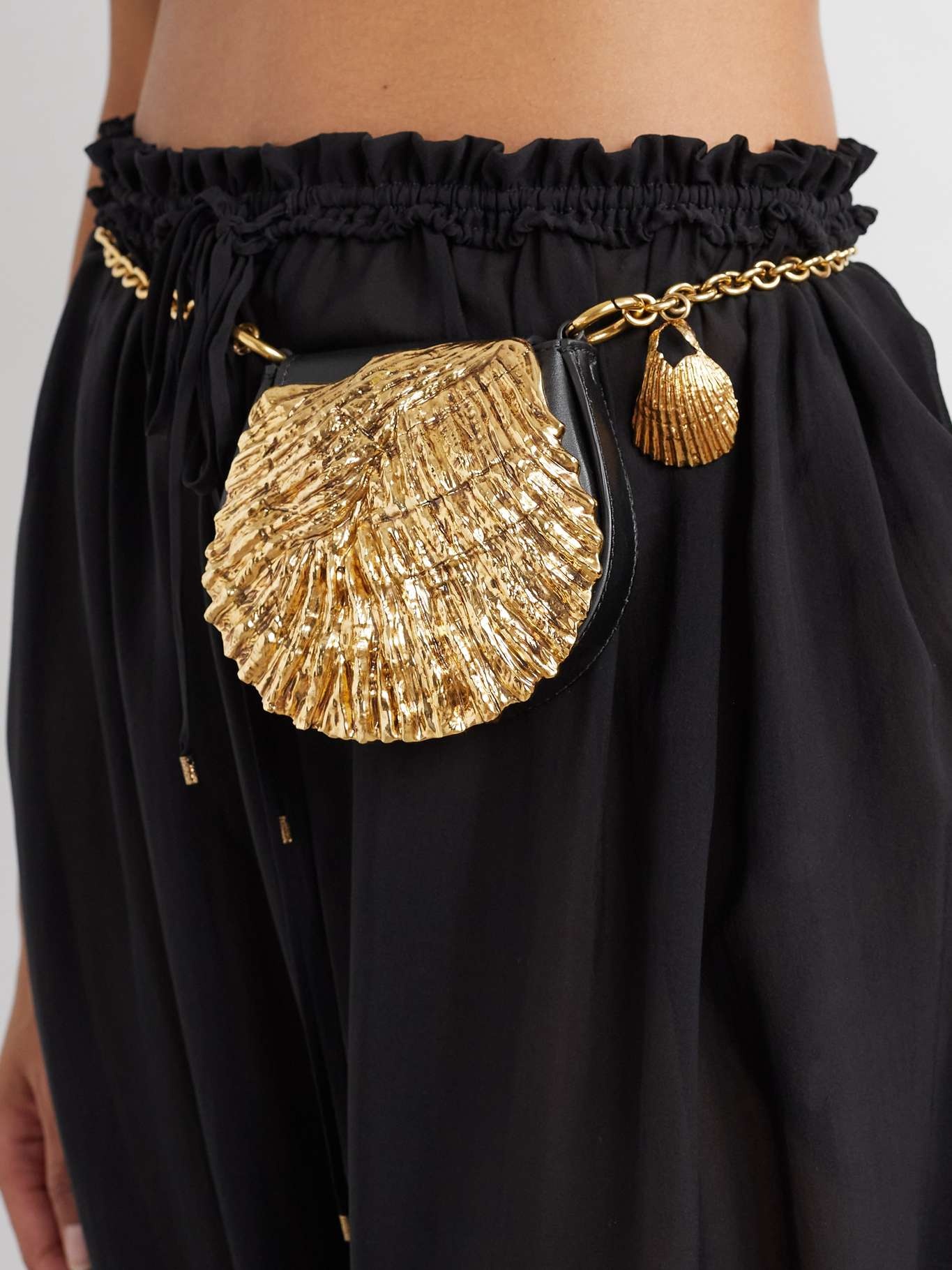 Sea Treasures embellished leather shoulder bag Gold - 2