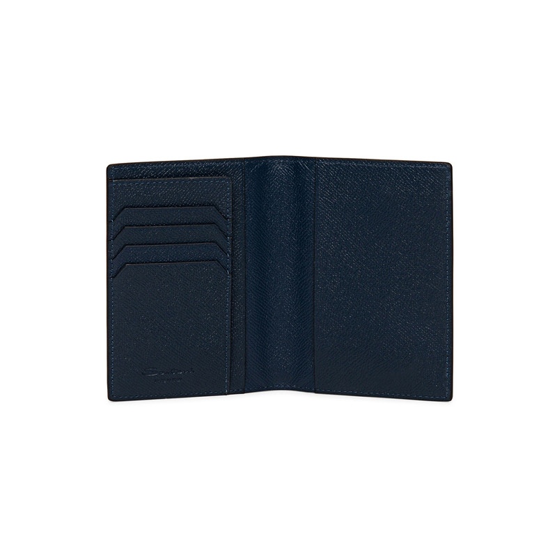 Blue saffiano leather passport case 3