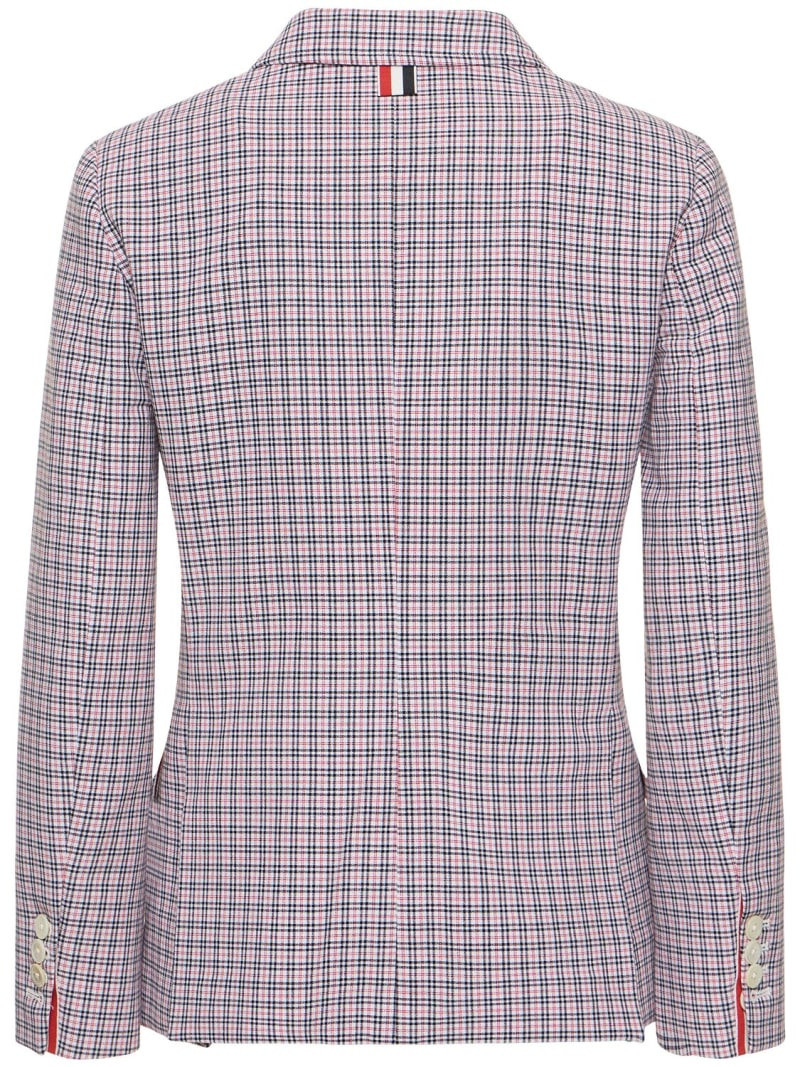 Cotton check crepe jacket 6
