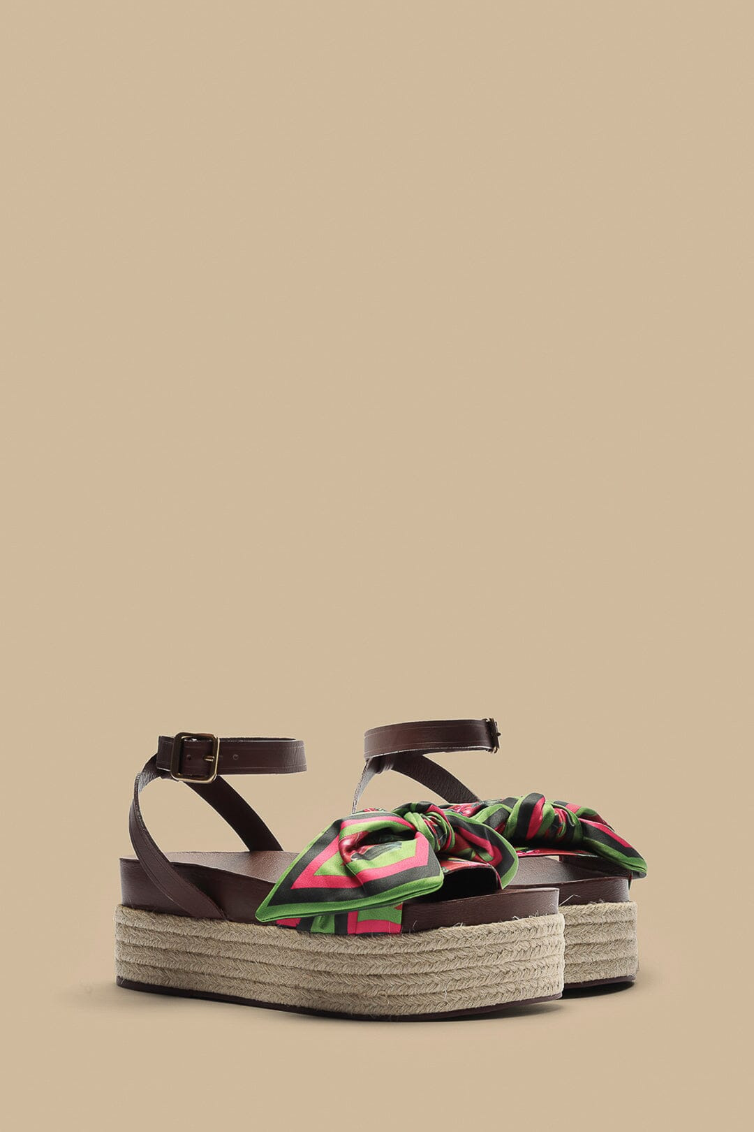 Marsala Scarf Espadrille Flatform Sandal - 2