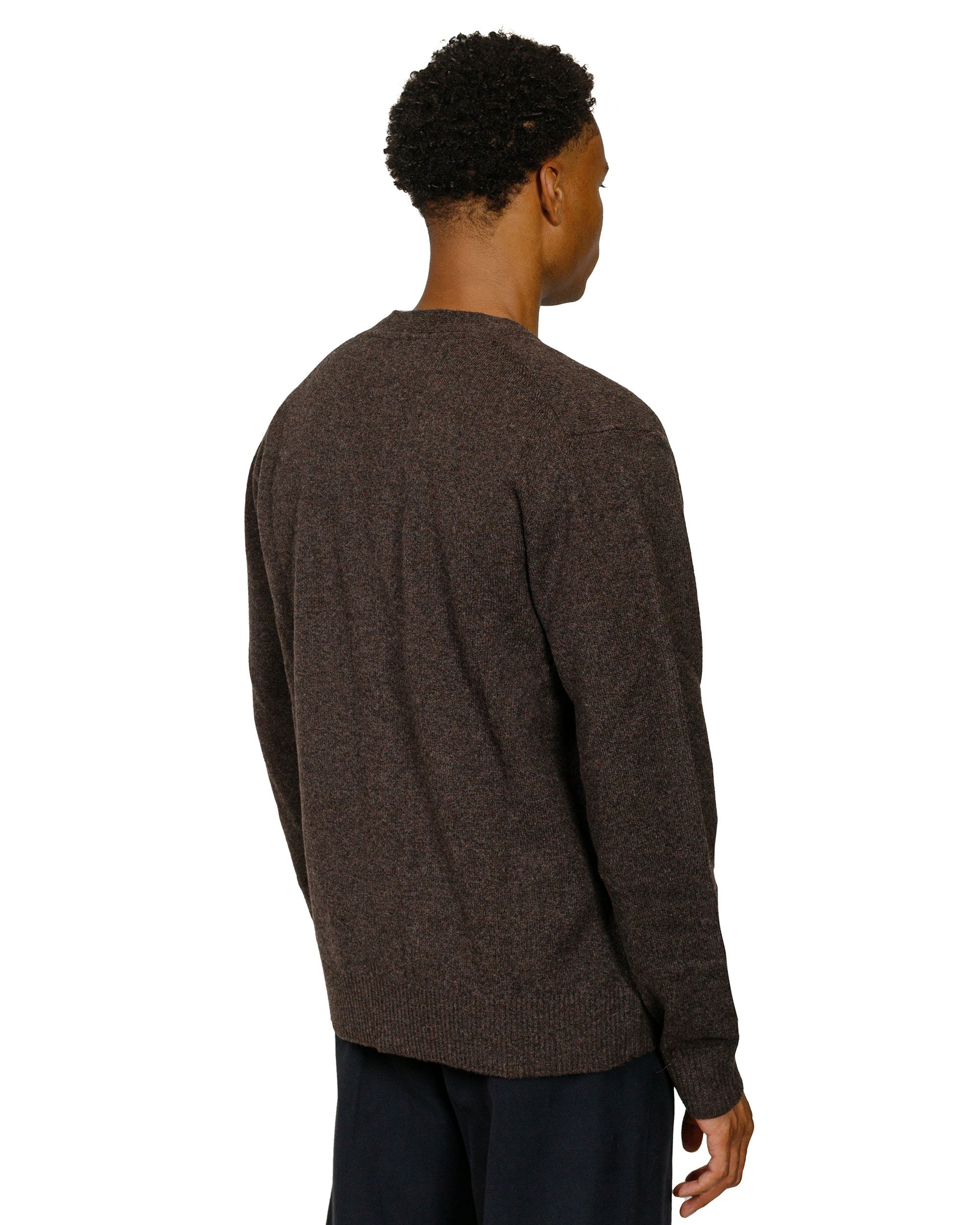 Standard Merino Lambswool Cardigan Heathland Brown - 3