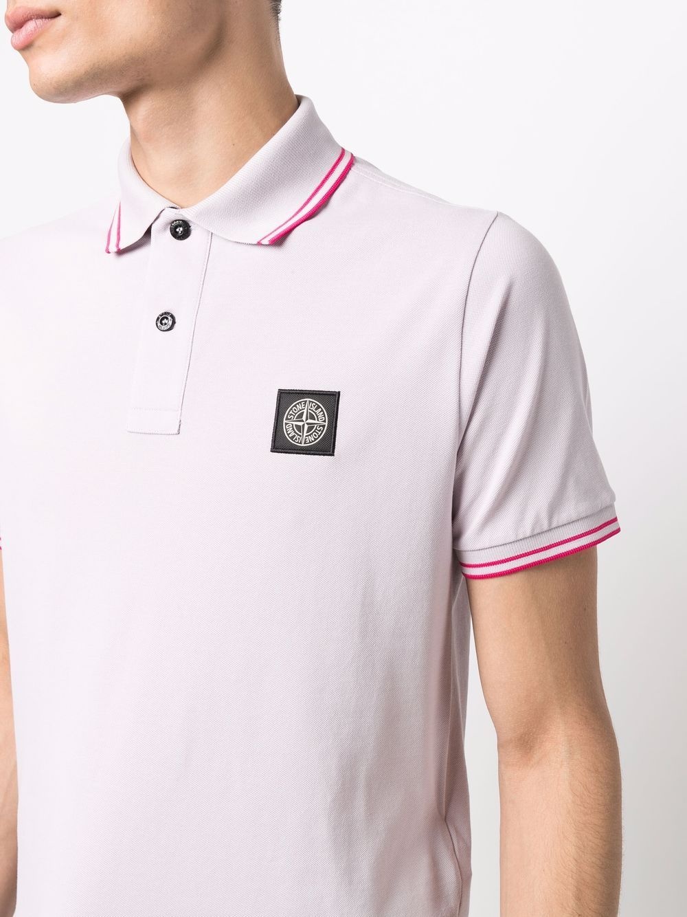 logo-patch short-sleeve polo shirt - 5