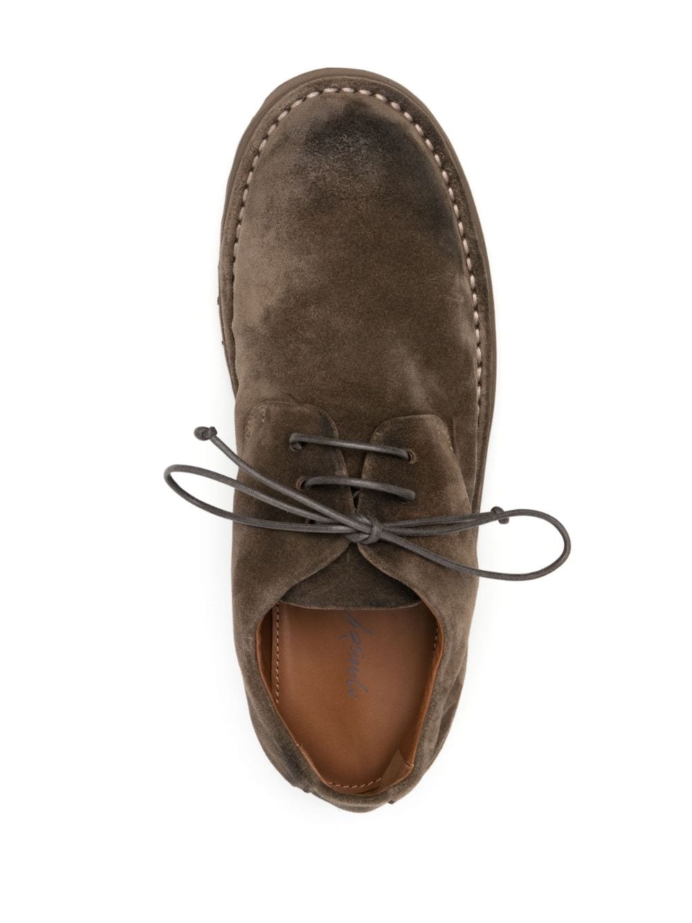 round-toe 30mm lace-up leather oxford shoes - 4