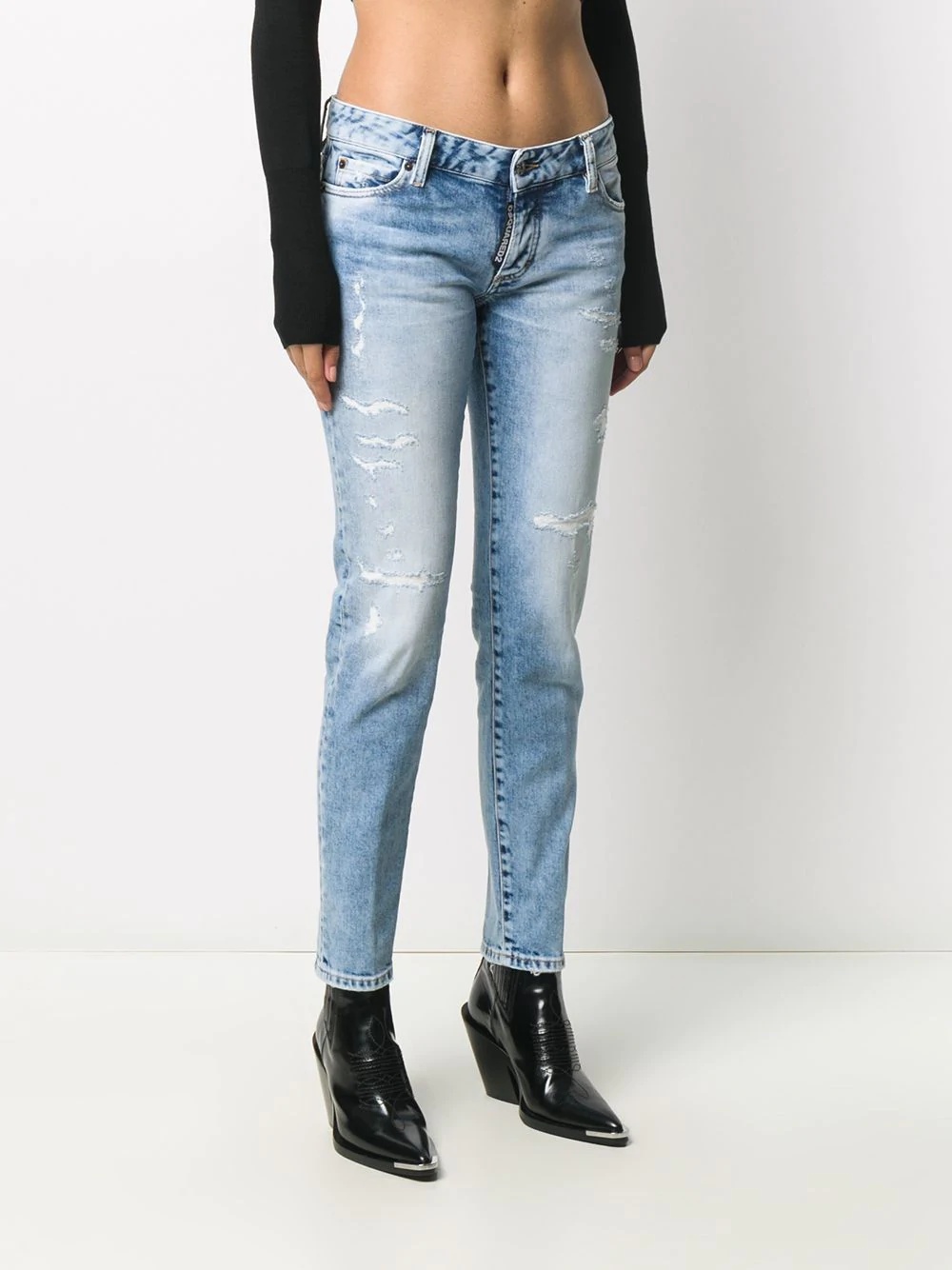 cropped tapered jeans - 3