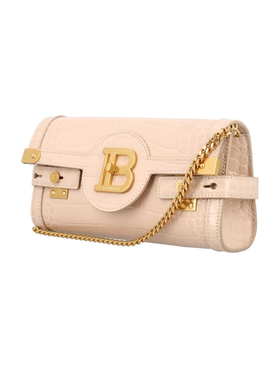 Balmain B-Buzz 23 Croc-Embossed Leather Clutch - 3