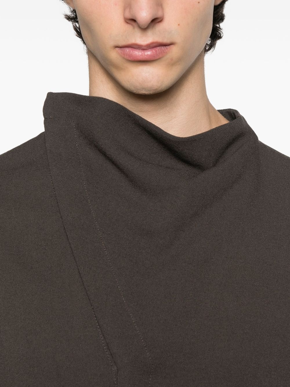 asymmetrical overlap cardigan - 5
