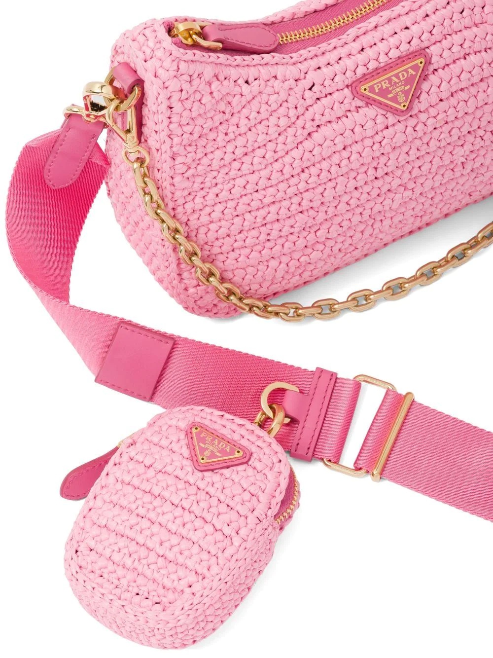 Re-Edition 2005 raffia shoulder bag - 6
