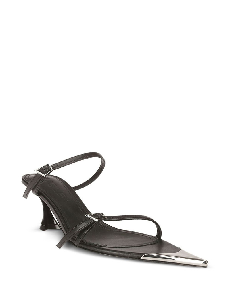 MUGLER Fang 55mm leather sandals outlook