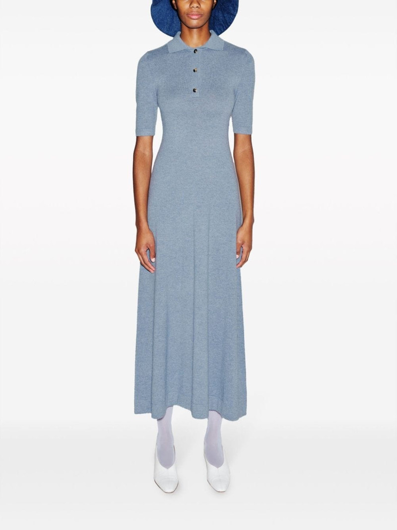 ROSETTA GETTY wool-cashmere polo midi dress outlook