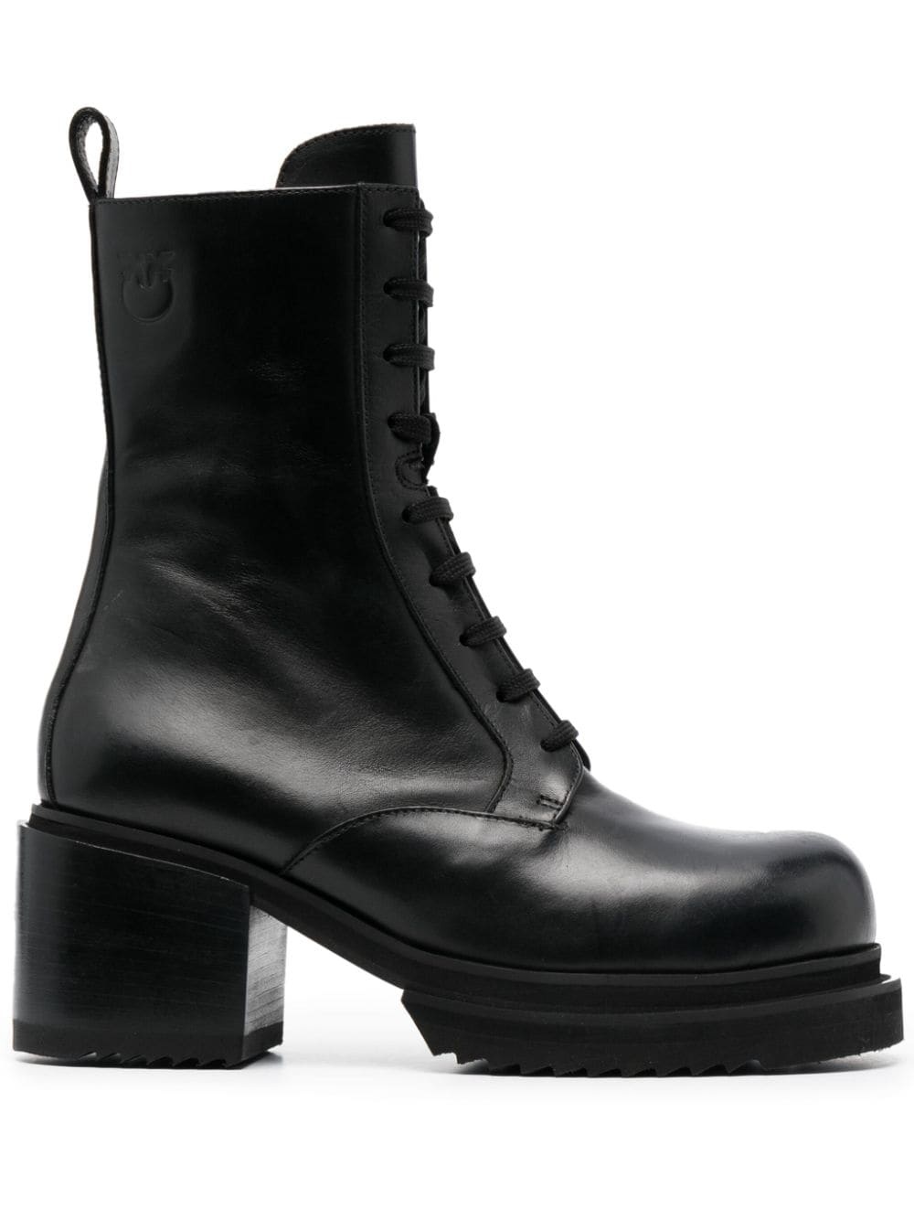 70mm leather combat boots - 1