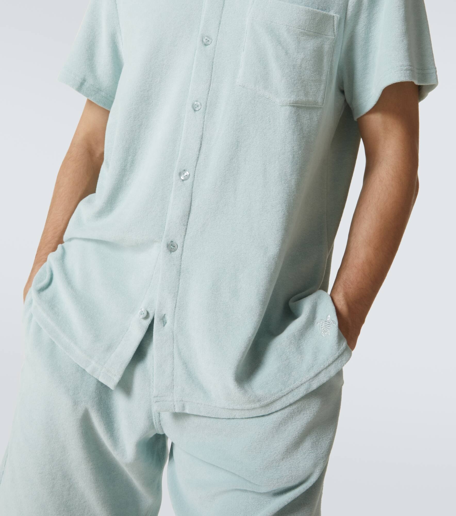 Charli cotton-blend terry bowling shirt - 6