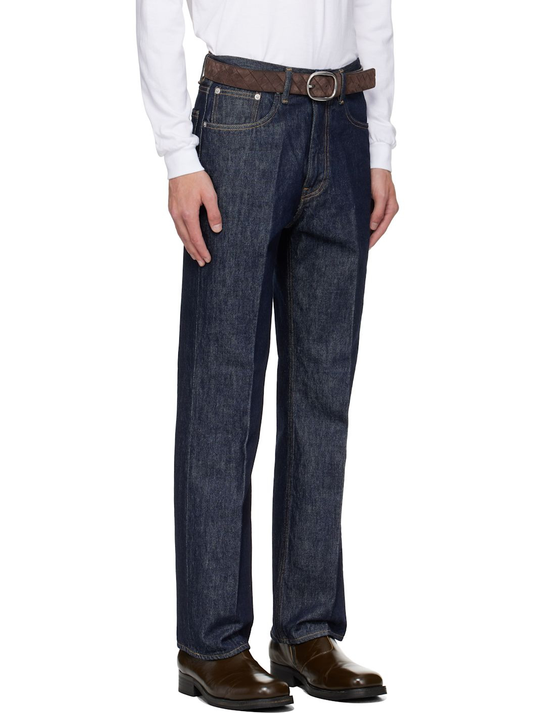 Indigo Hard Twist Denim 5P Jeans - 2