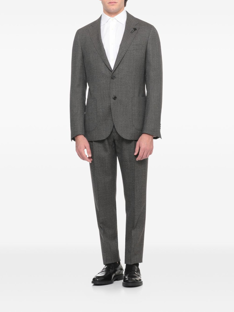 LARDINI flower-button suit outlook