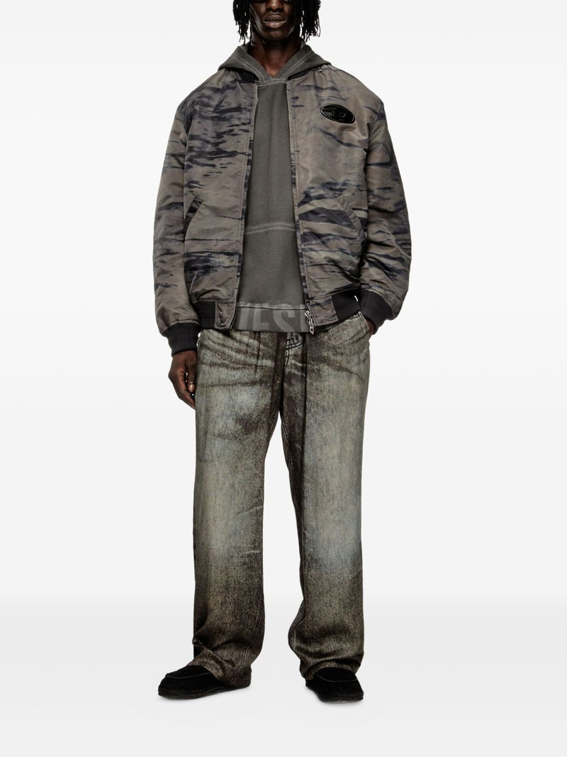 Diesel abstract-print bomber jacket outlook