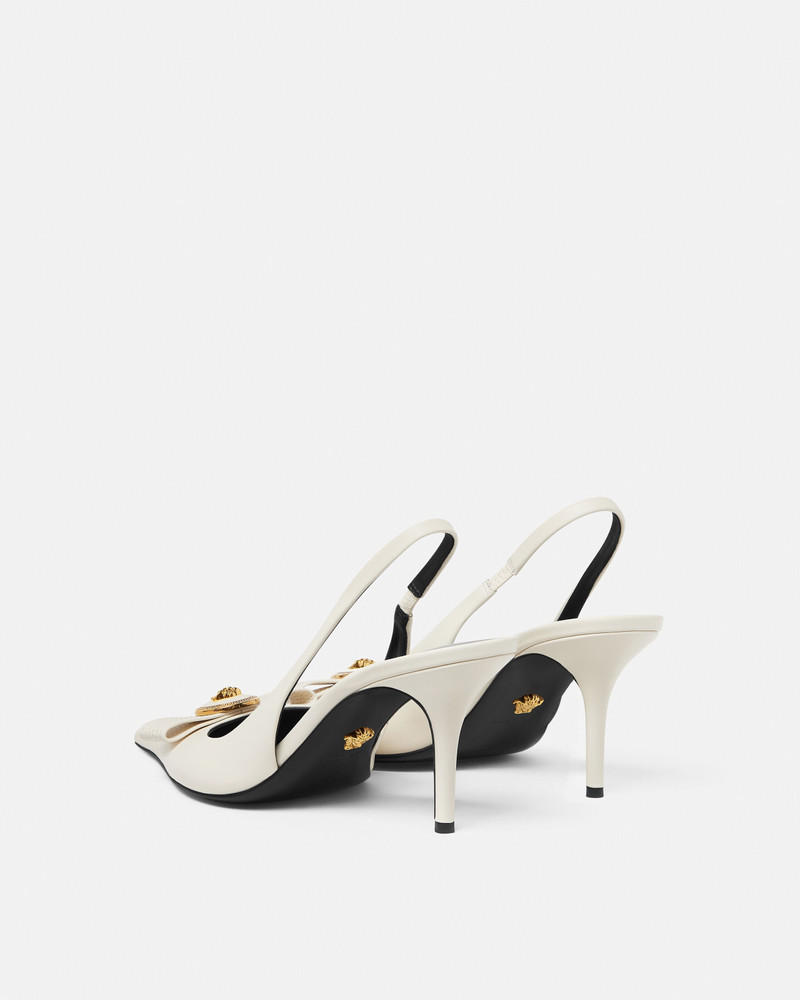 Gianni Ribbon Leather Slingbacks 85 mm 3