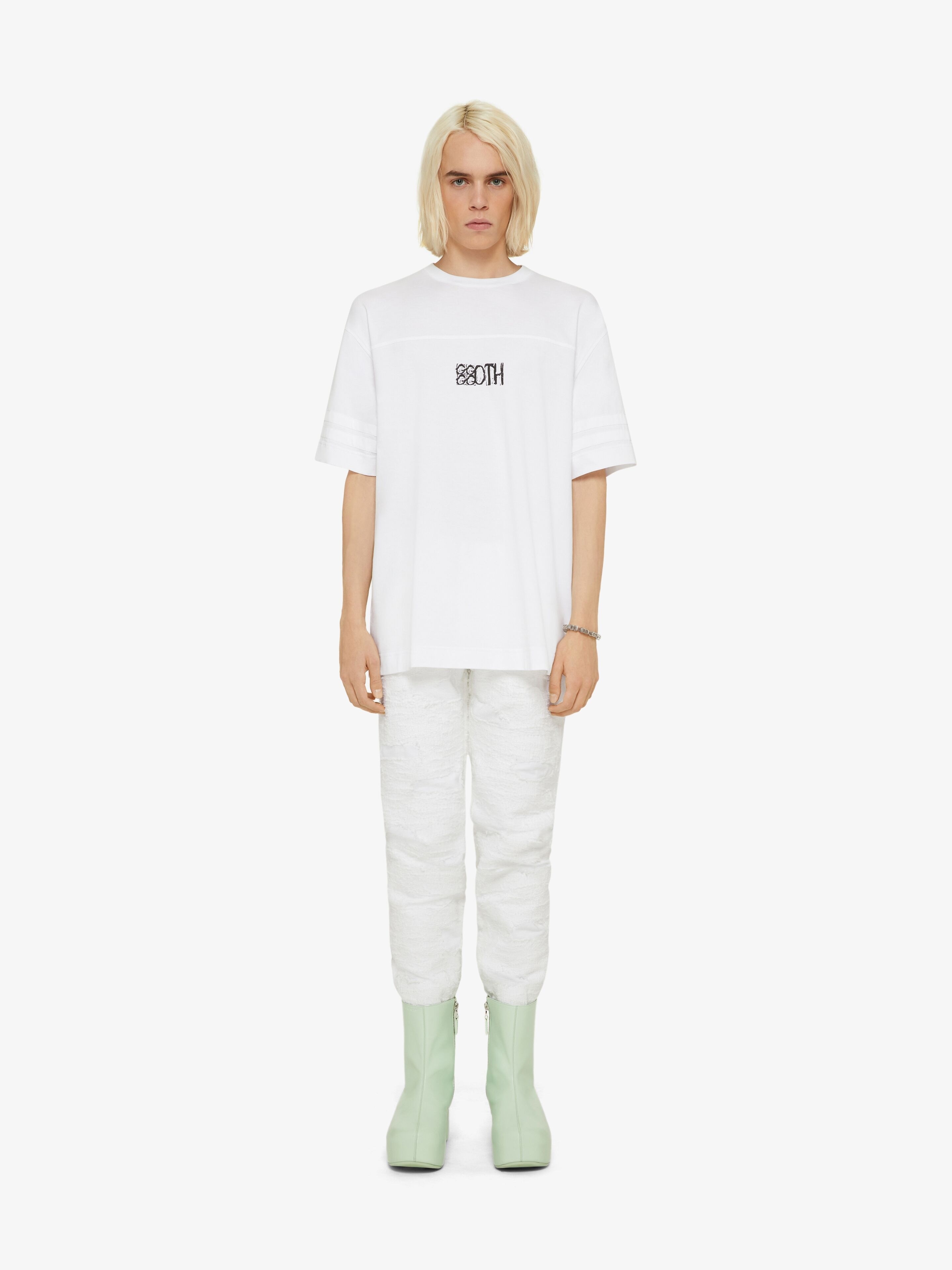 SLIM FIT JEANS IN DESTROYED DENIM - 2