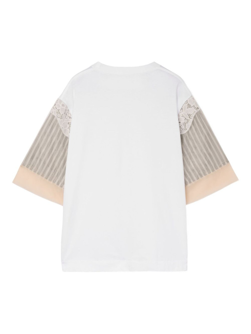 Simone Rocha lace-trimmed T-shirt outlook