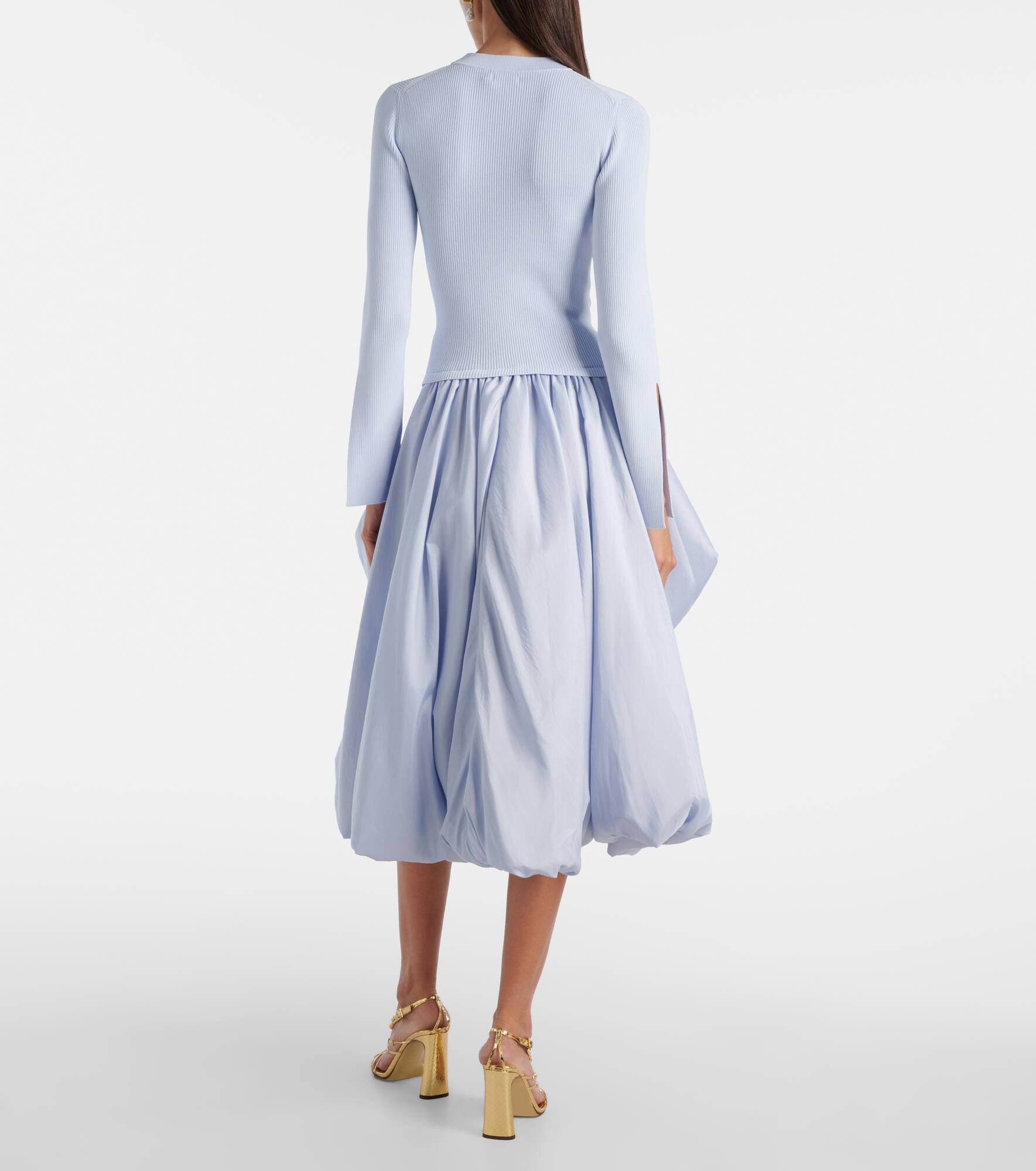 Kenlie taffeta-trimmed midi dress - 3
