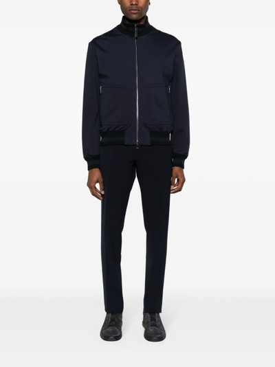 Canali high-neck bomber jacket outlook