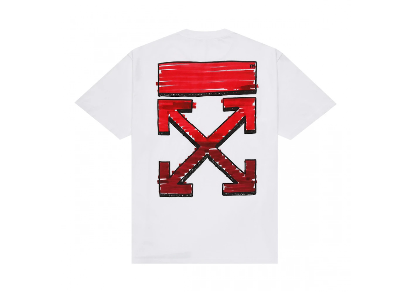 OFF-WHITE Marker S/S Over Tee White/Red - 2