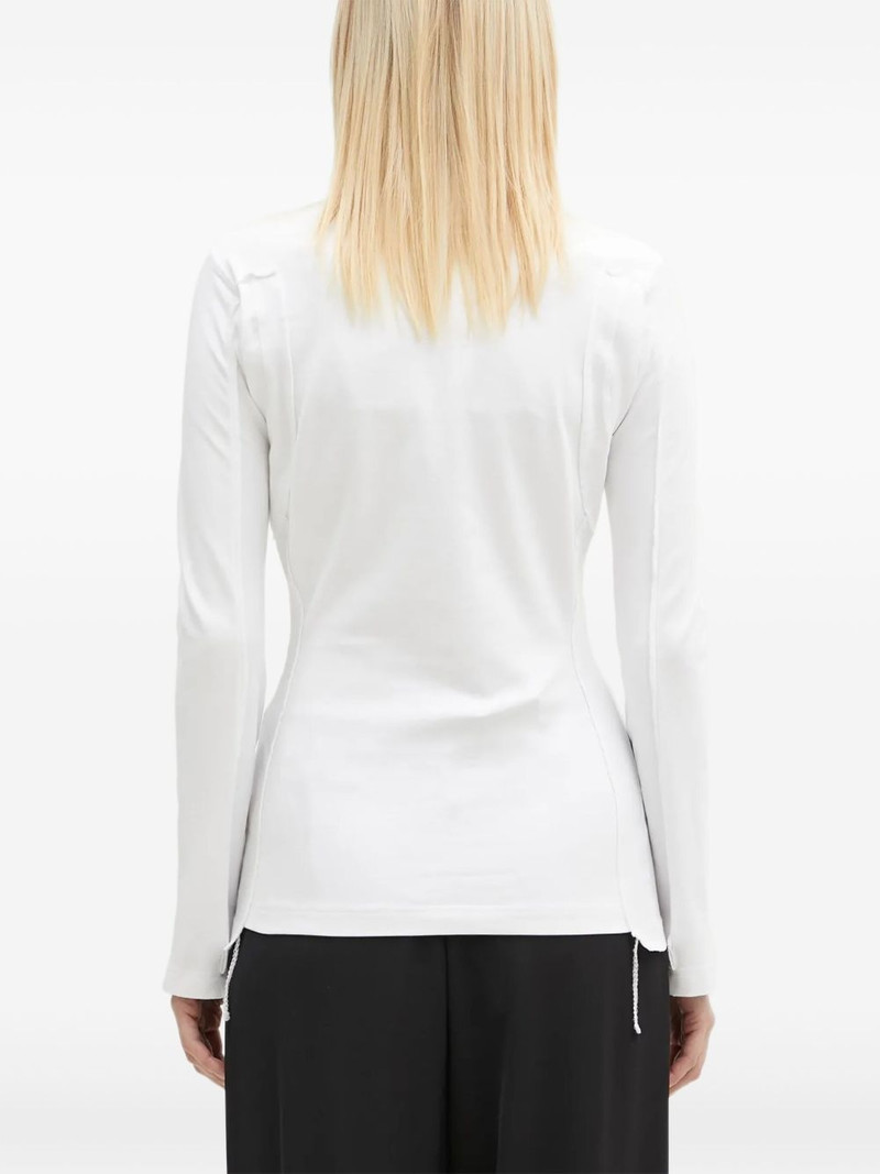 exposed-seam long-sleeve T-shirt 4