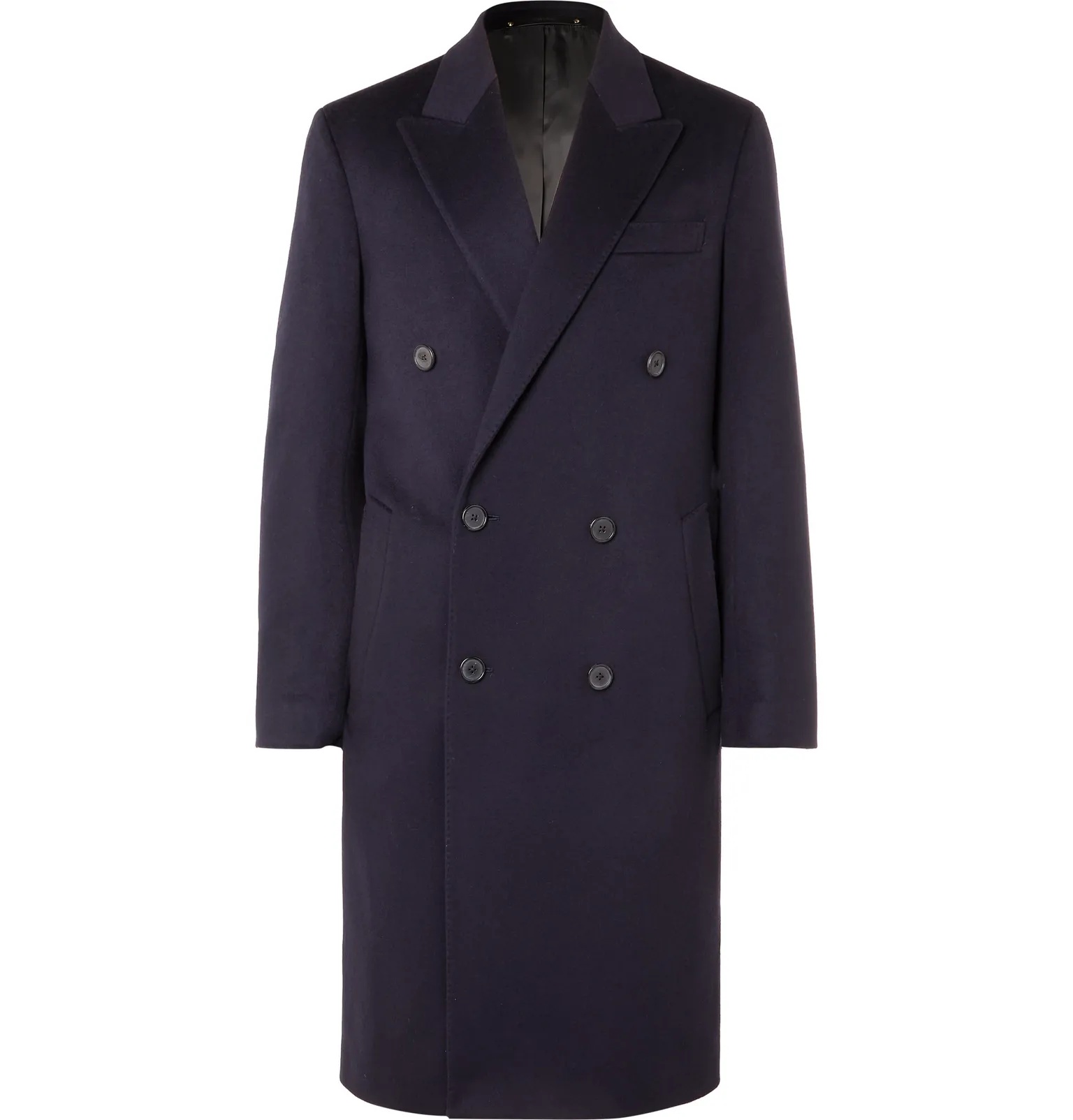 Double-Breasted Wool and Cashmere-Blend Coat - 1