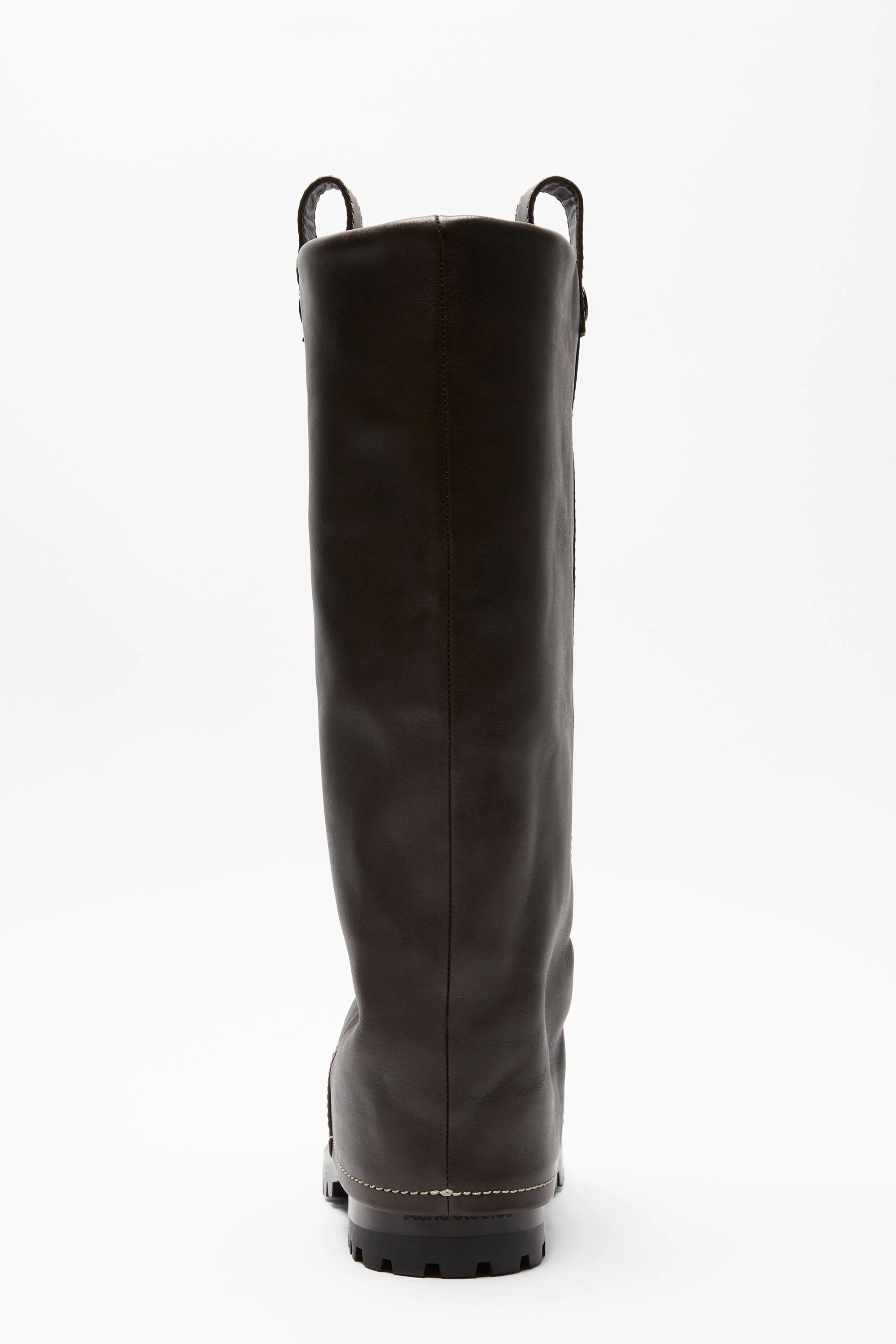 Leather buckle boots - Mocha brown - 3