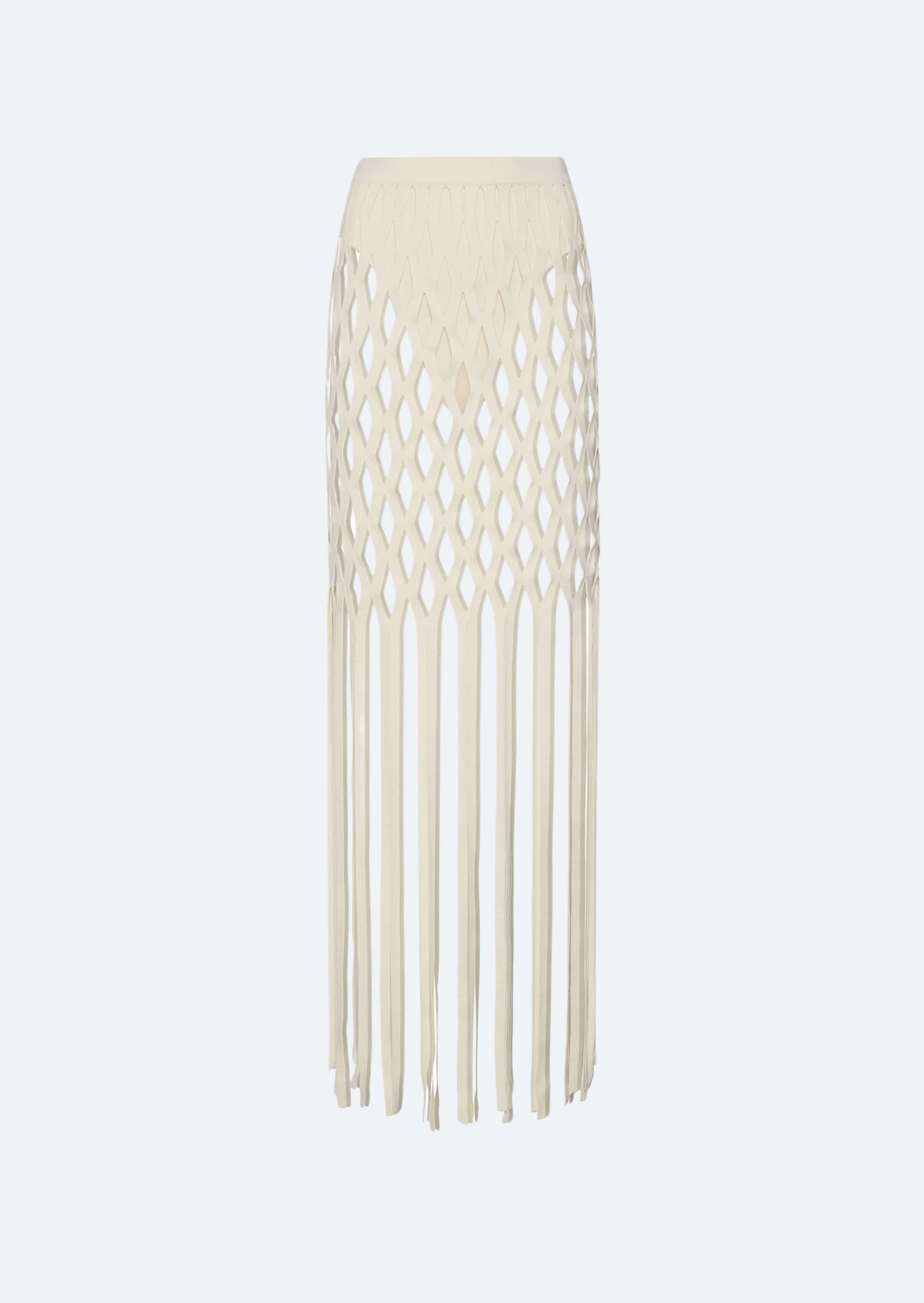 Matte Viscose Fishnet Skirt And Brief - 1
