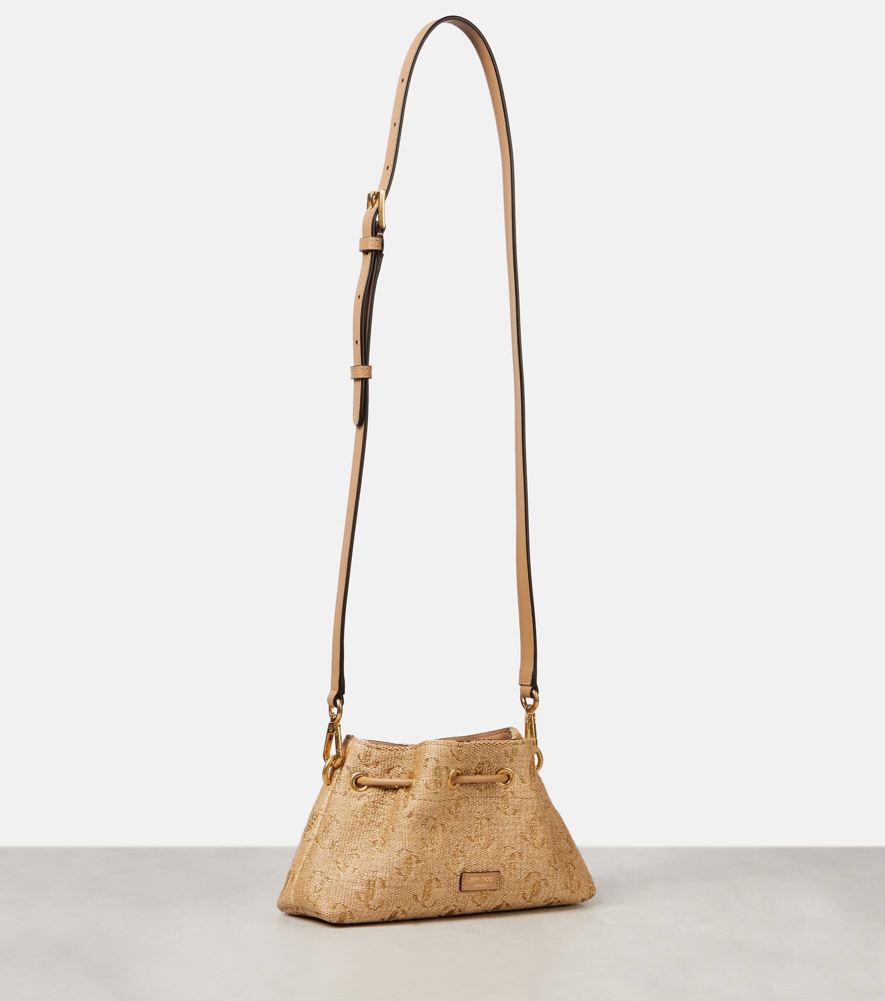 Bon Bon Small raffia bucket bag - 4
