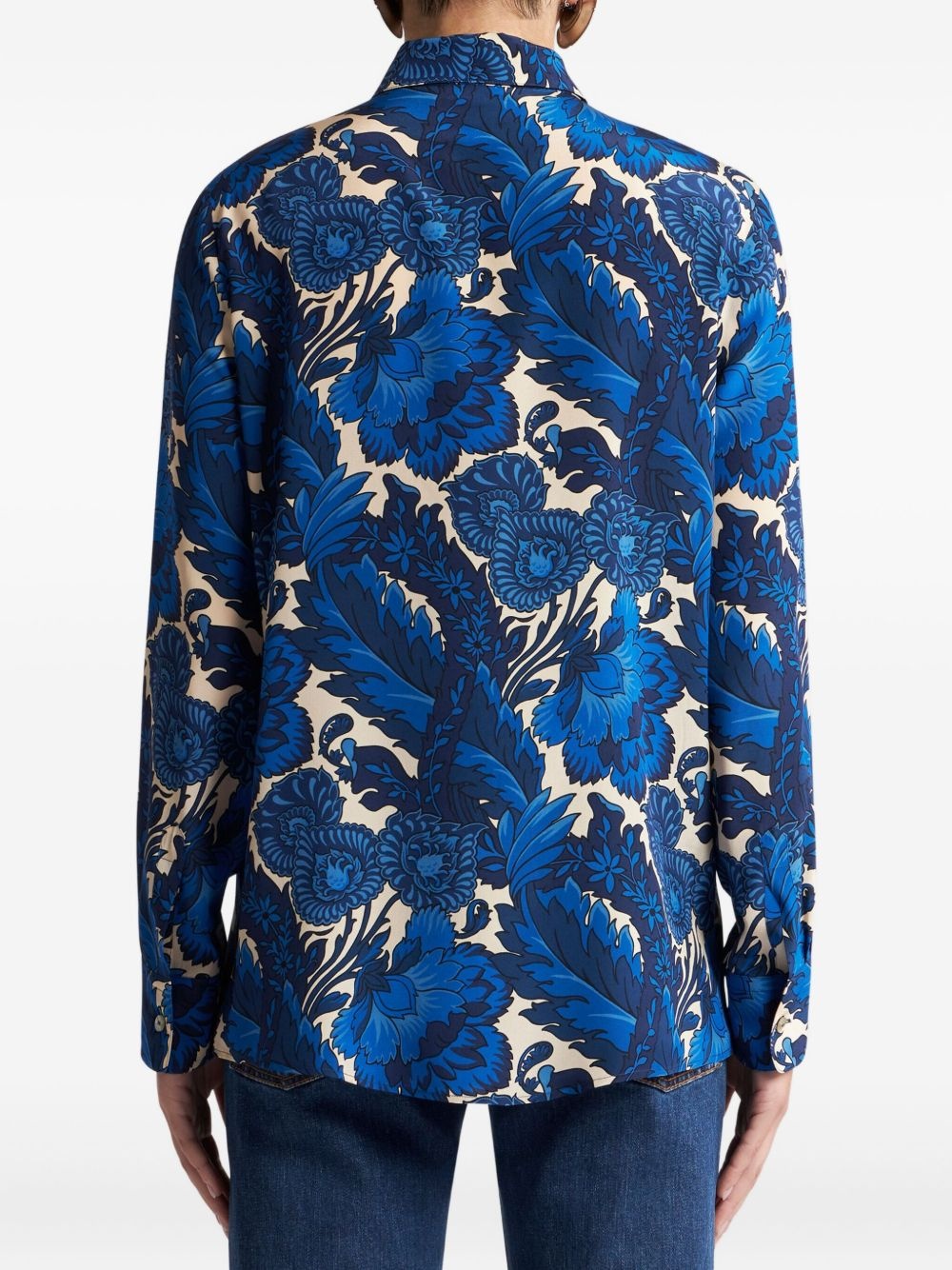 floral-print button-up shirt - 3