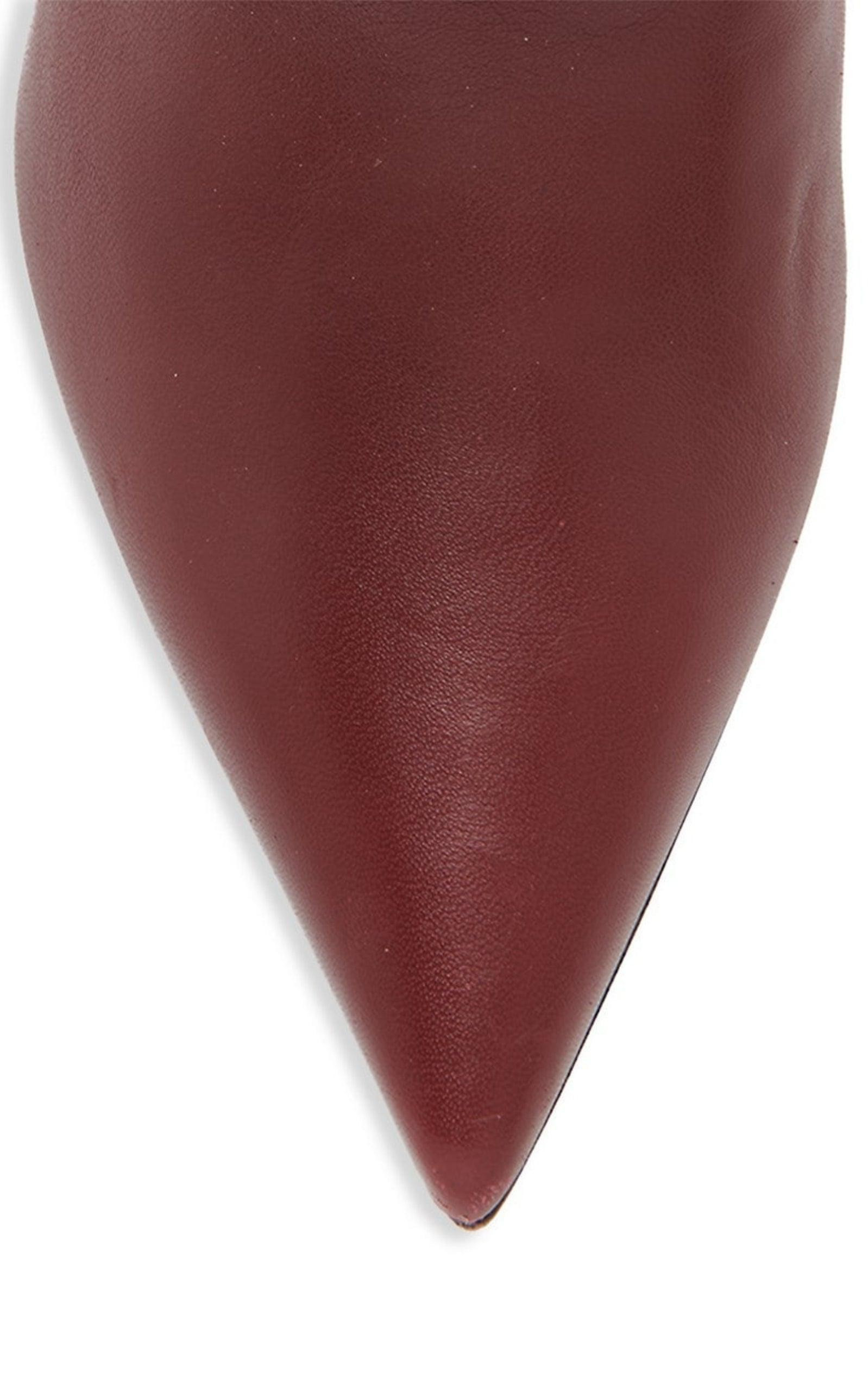 Olivia Burgundy Tall Leather Over The Knee Boots - 6