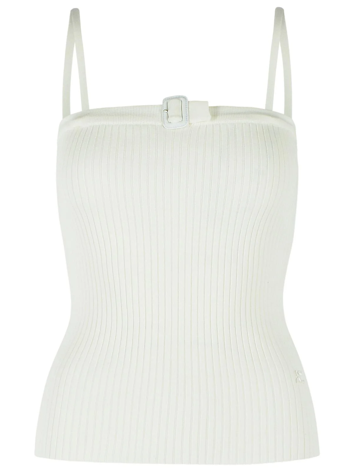 Courreges 'Buckle' Tank Top In White Viscose Blend Women - 1