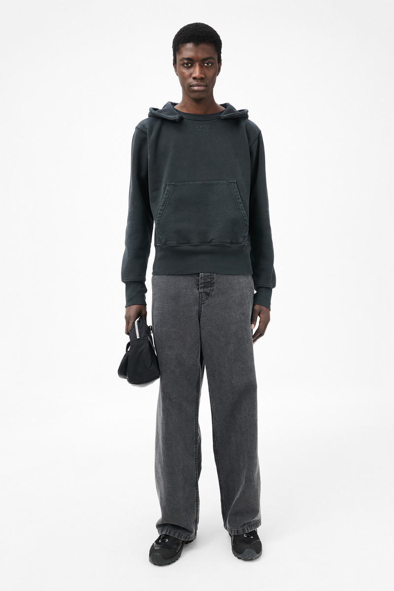 Our Legacy Relic Hood Pigment Black Hefty Fleece outlook