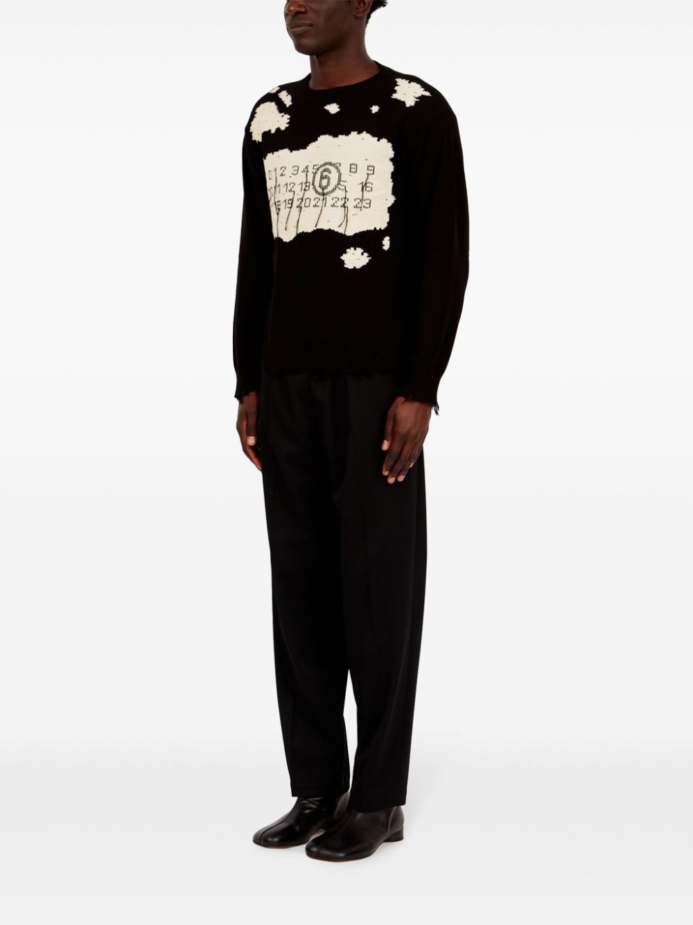 numbers-motif jumper - 6